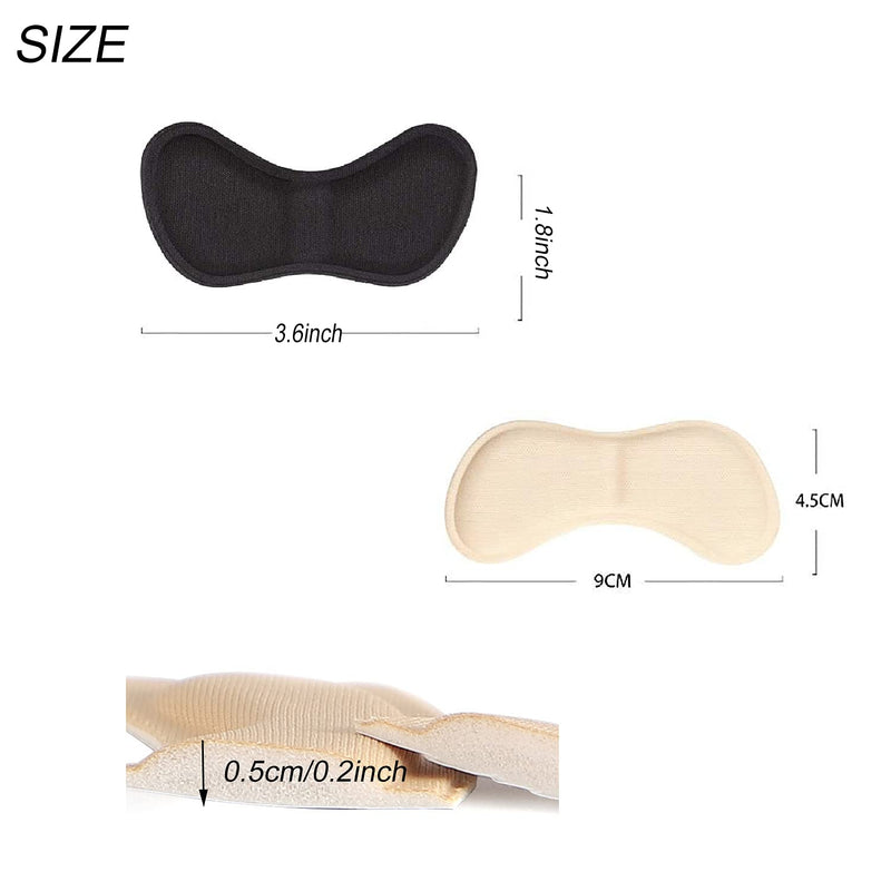 [Australia] - 10 pairs of heel supports, heel pads, heel pads, scratch resistant and comfortable heel pads (5 pairs black and 5 pairs beige). 