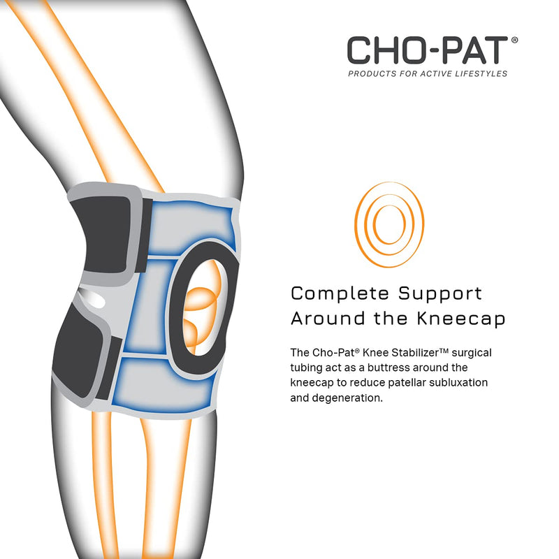 [Australia] - Cho-Pat Knee Stabilizer, Maximum Supported Pain Relief for Patellar Tendonitis, Arthritic Knees, and Overuse Syndromes, Left, Medium Left Knee - Medium (14"-16") Black 
