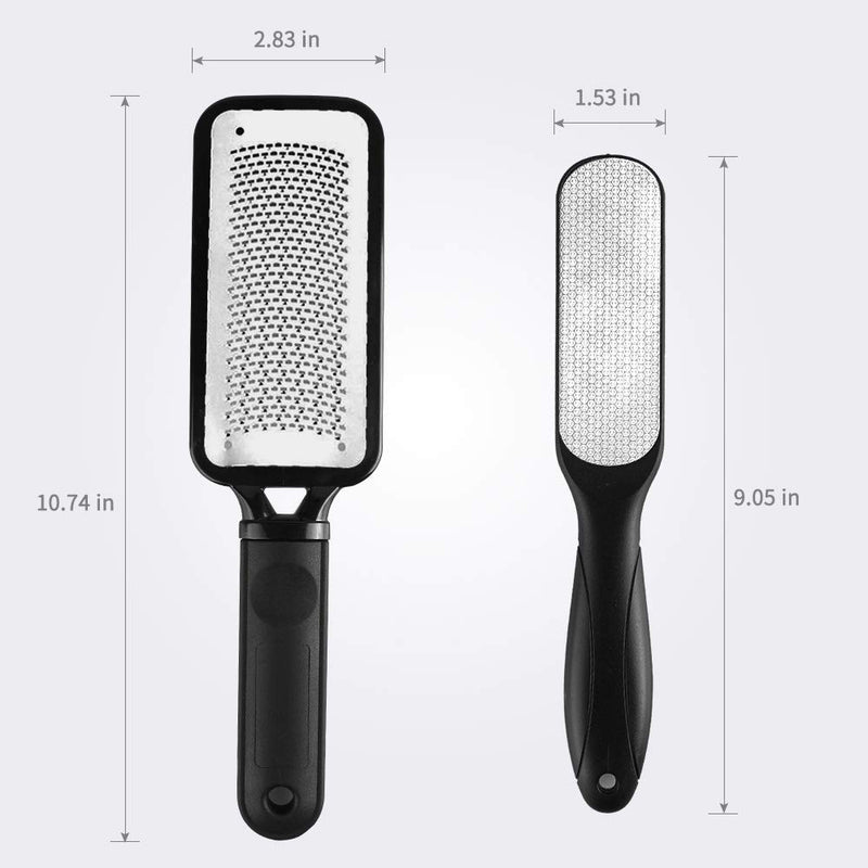 [Australia] - Foot Files Callus Remover 2 Pcs Stainless Steel Foot Rasp and Dual Sided Foot File Professional Pedicure Tools Premium Foot Scrubber 