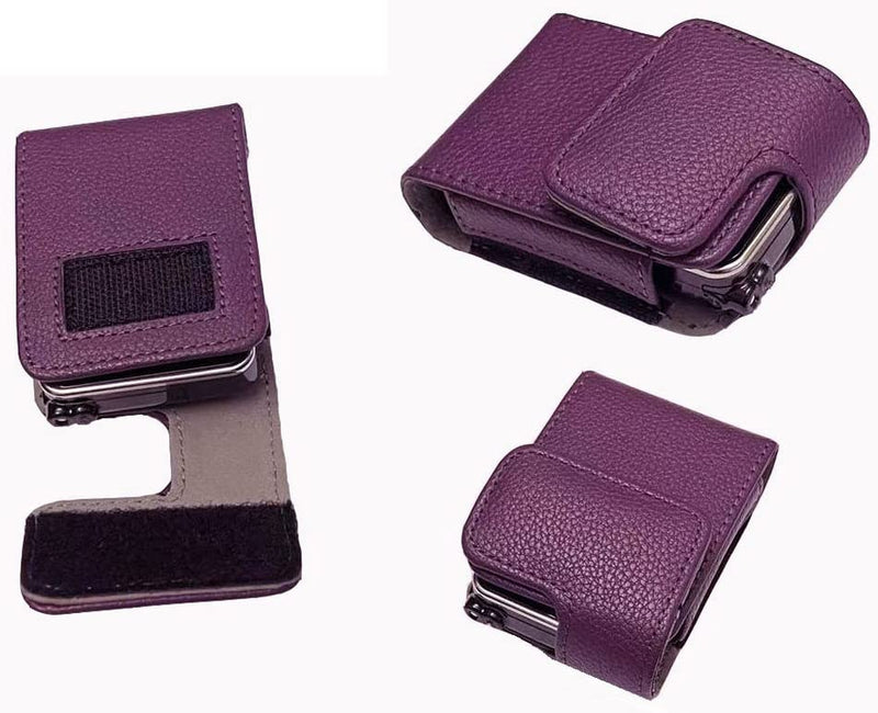 [Australia] - 2nd Gen Premium Pouch case with Belt Clip for Tandem Diabetes Care Insulin Pump (T:Flex Pump/T:Slim G4 Pump/T:Slim X2 Pump) (Purple/Vertical/1) PURPLE/Vertical/1 