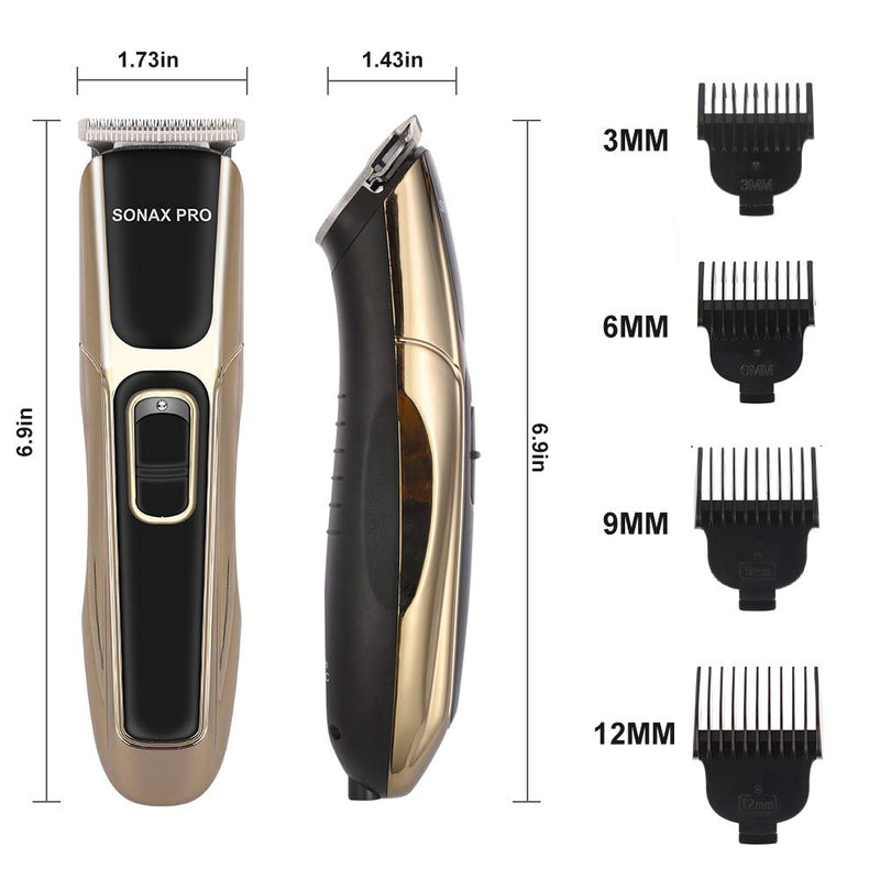 [Australia] - Hair Clippers for Men Professional Cordless Electric Clipper Haircut Beard Hair Trimmer Kit USB Rechargeable Head Shaver Self-Sharpening 