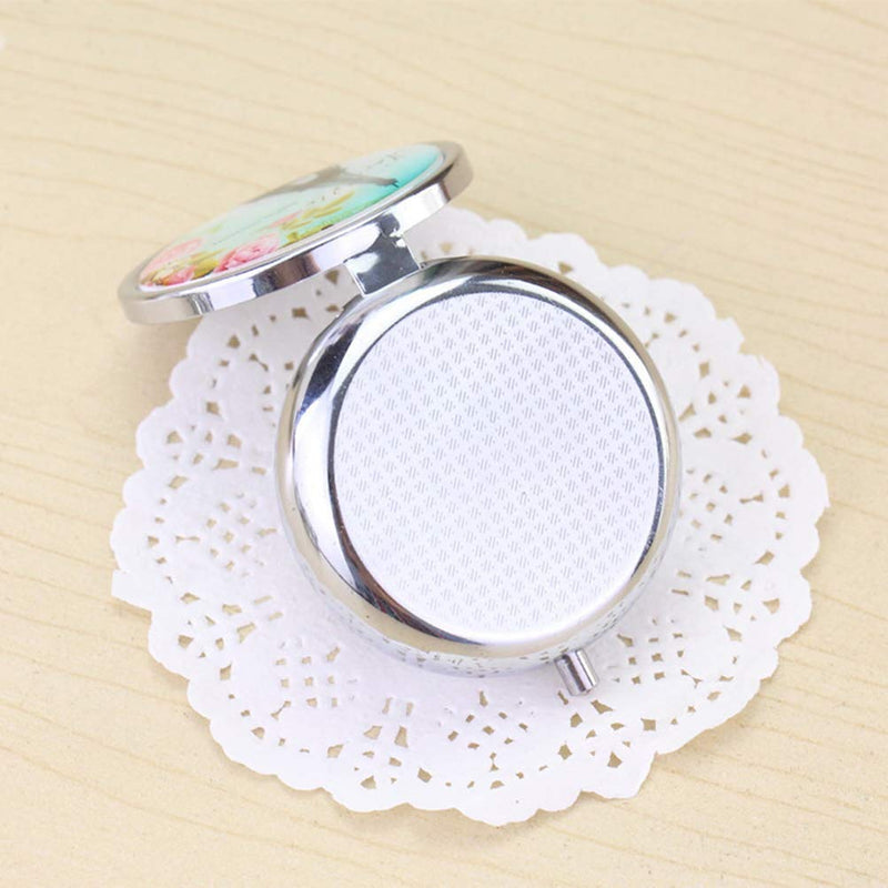 [Australia] - SUPVOX 1 x Small Pill Box Round Pill Organiser 3 Slots Unique Medicine Case for Bag or Purse (Random Pattern) 