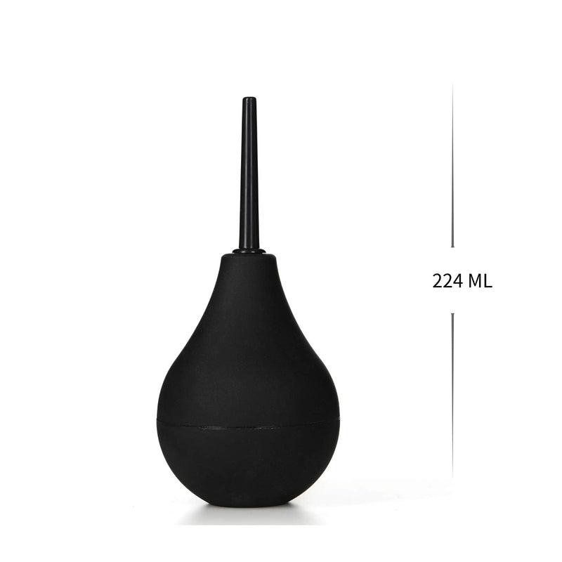 [Australia] - TEMONTIAN Enema Bulb Kit ，Anal Douche for Men Women Beginners， with 19.7in Hose+4 Nozzles (Black) Black 