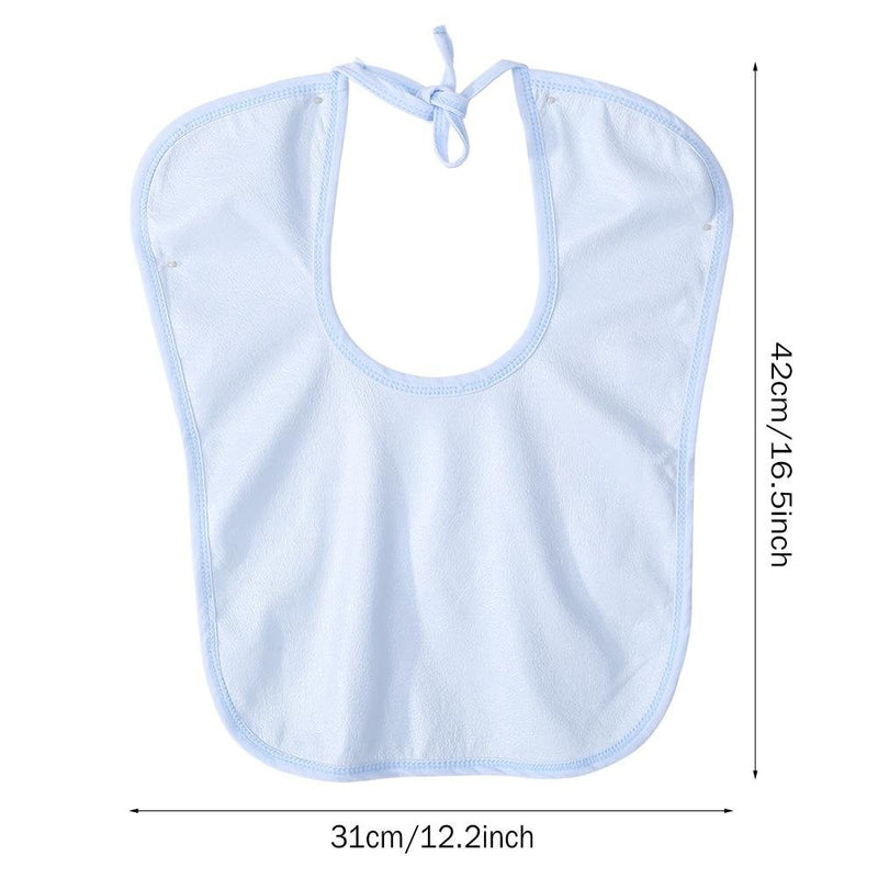 [Australia] - Boquite Adult Bib, 12 x 16inch Waterproof Adult Elder Mealtime Bib Washable Dinning Aid Clothes Protector 