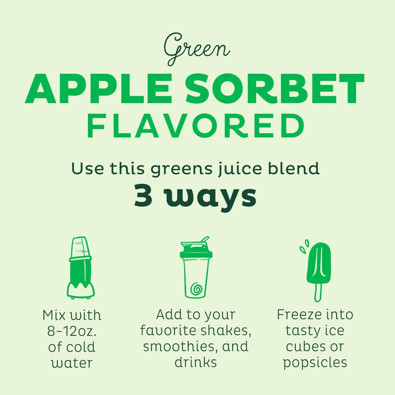 [Australia] - Super Greens Powder - Daily Green Juice Drink - Superfood Smoothie Mix - Spirulina & Wheatgrass - Keto, Vegan USDA Organic - Refreshing Green Apple Sorbet Flavor 