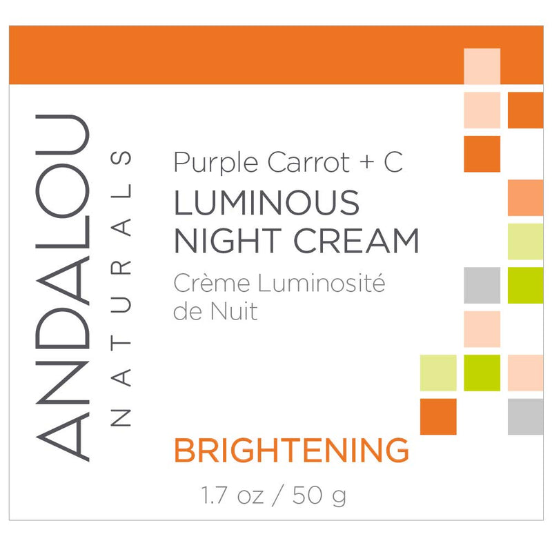 [Australia] - Andalou Natural Purple Carrot + C Luminous Night Cream, Purple Carrot Plus C Luminous, 1.7 Ounce 1.7 Ounce (Pack of 1) 