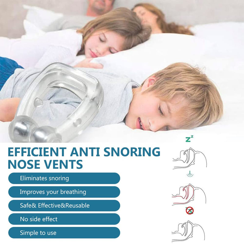 [Australia] - Silicone Anti Snoring Nose Clip,Nasal Snore Clip,Magnetic Anti Snore Nose Clip,Silicone Magnetic Anti Snore Clips,Sleep Aid Relieve Snore for Men Women 4pcs 