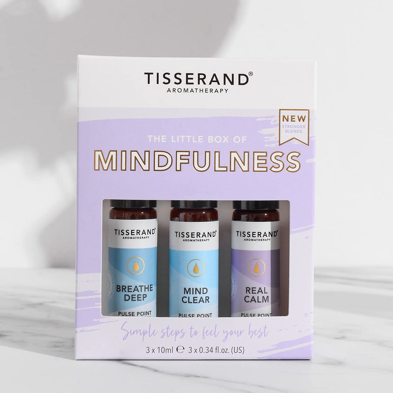 [Australia] - Tisserand Aromatherapy - The Little Box of Mindfulness - Breathe Deep, Mind Clear, Real Calm - 100% Natural Pure Essential Oils - 3x10ml 10 ml (Pack of 3) 