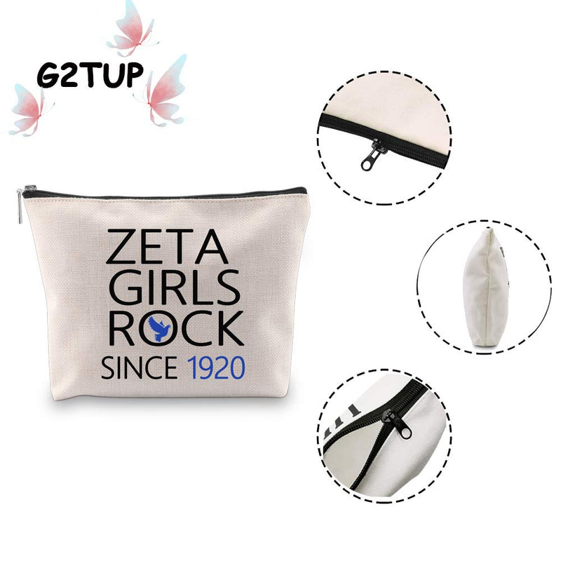 [Australia] - G2TUP Finer Women Sorority Cosmetic Bag Zeta Girls Rock Since 1920 Sorority Paraphernalia for Sorority Sister (Zeta Girls Rock) 