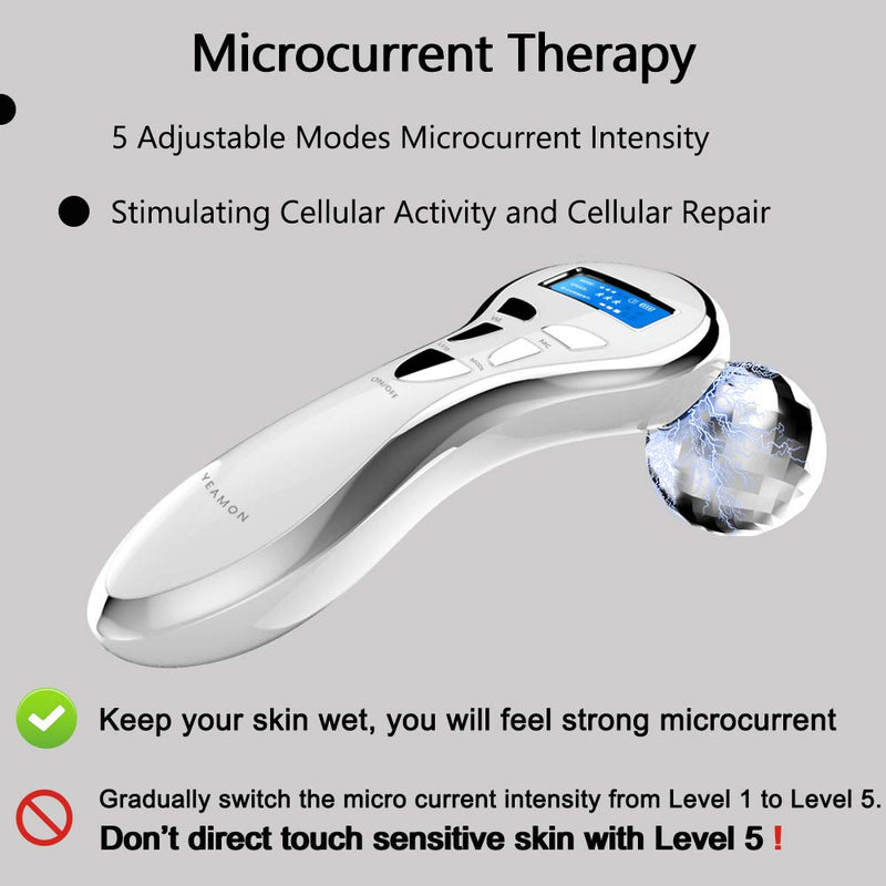[Australia] - 4D Microcurrent Face Massager Roller, Electric Face Lift Beauty Facial Roller Body Massage for Anti Aging Wrinkles, improve Facial Contour 