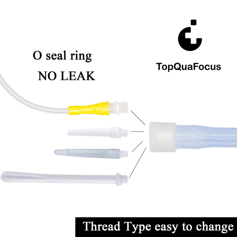 [Australia] - Topquafocus Large Enema Bucket Kit Anti-backflow Enema Kit for Men Women Colon Cleansing Detox Enemas 11oz Capacity 5 Tips Enema Kit…… 