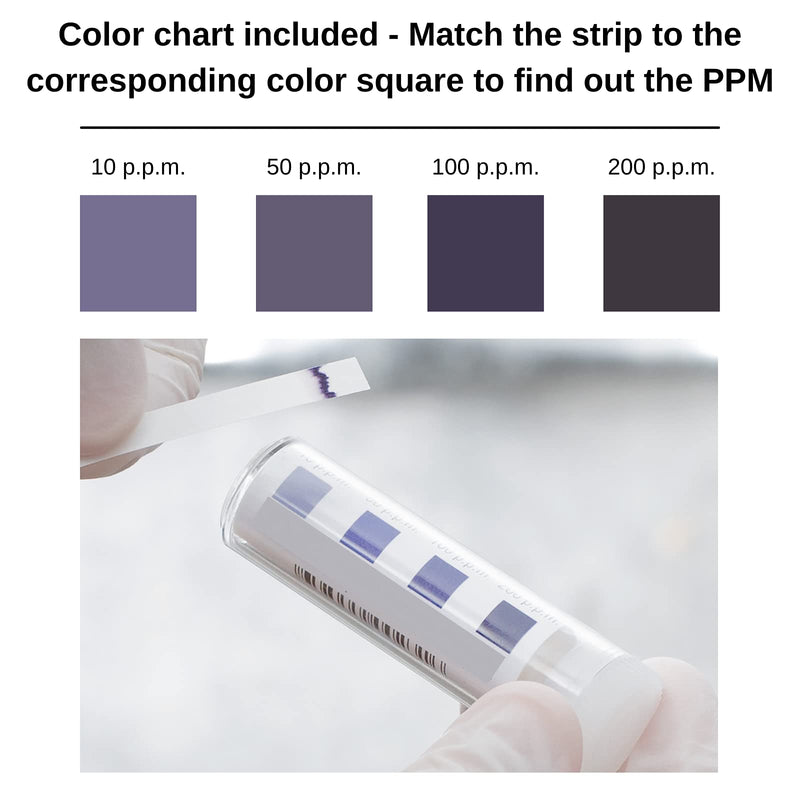 [Australia] - The FryOilSaver Co, Chlorine Test Strips for Restaurants and Food Service, Precision Chlorine Test Paper, 1 x Vial of 100 Chlorine Sanitizer Test Strips, 0-200 ppm, Bleach Test Strips, FMP 142-1362. 100 Strips 
