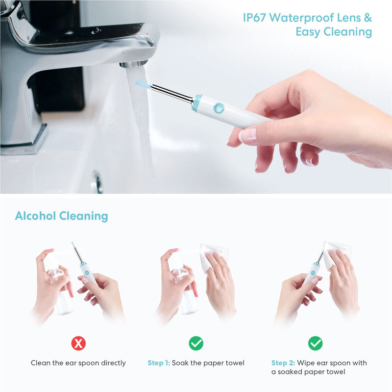 [Australia] - Ear Wax Removal, Ear Cleaner with Camera, Ear Wax Removal Tool with 1080p HD, Wireless Otoscope with Light, Ear Wax Removal Kit for iPhone, ipad, Android Phones 