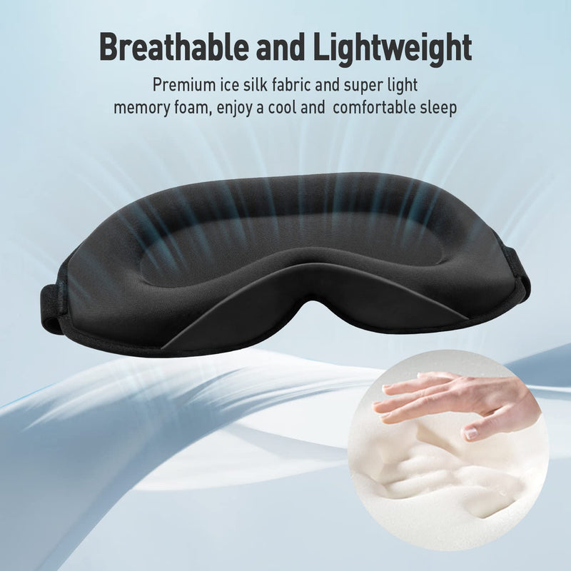 [Australia] - Umisleep Upgraded Sleep Mask, Perfect Sleeping Mask for Side Sleepers, 3D Ultra Soft Skin-Friendly Eye Masks for Sleeping Women Men Kids with Adjustable Strap, Blindfold for Travel/Sleep/Nap… 