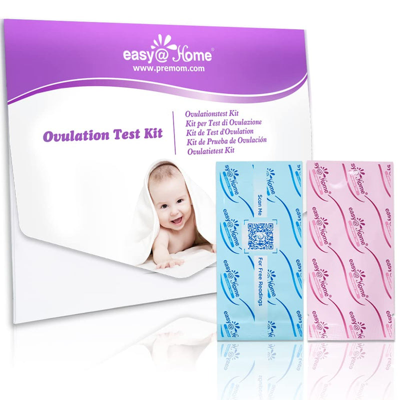 [Australia] - Ovulation Fertility Test Predictor Kit: Easy@Home 20 LH + 5 HCG Strips Accurate Fertility Test for Women Ovulation Monitor - Powered by Premom Ovulation Tracker App 20LH+5HCG 