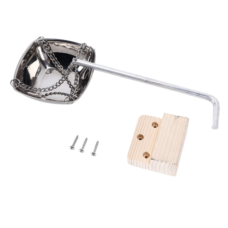 [Australia] - MOUMOUTEN Sauna Aroma Bowl, Stainless Steel SPa Essential Oil Bowl with Wood Plate and Screws, Aromatherapy Oil Cup Sauna Suitable for Traditional Sauna 