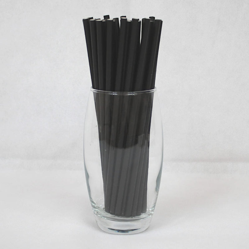 [Australia] - Black Paper Straws (6mm x 200mm) - Pack Size 500 - Biodegradable / Eco-Friendly / Highly Durable / Food Safe / Suitable for All Occasions 