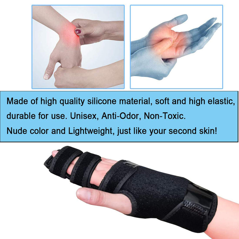 [Australia] - Footsihome Trigger Finger Splint (Left) for Two or Three Finger Support, Finger Brace Wist Immobilizer for Broken Joints, Sprains, Contractures, Arthritis, Tendonitis and Pain Relief Hand Left 