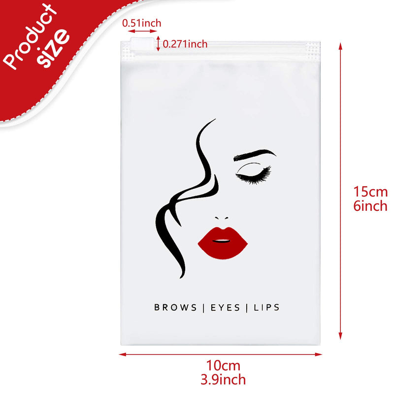 [Australia] - 50 Pieces Eyebrow Microblading Aftercare Bags Empty Eyelash Bag Lash Aftercare Bags Lipstick Travel Pouch Mini Cosmetic Bags for Eyelash Lipstick Makeup Tools, 4 x 6 Inches 
