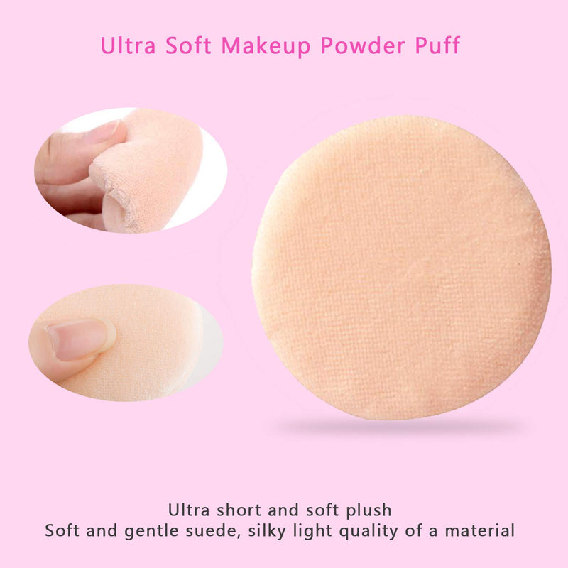 [Australia] - Make Up Powder Puff, Cosmetic Face Powder Puff Soft 2.7 inch with Hand Strap, for Face Powder, Loose Powder, Dry Powder, Liquid Foundation, Mineral Powder Body Powder 4 pcs By HOYOLS 4 Pieces Set 