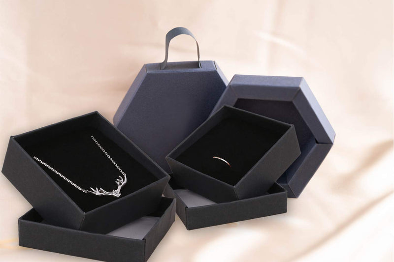 [Australia] - Kraft Jewelry Box, Dedoot Pack of 30 Square Cardboard Jewelry Gift Box 2.8x2.8x1.2 Inch Small Necklace Ring Earring Kraft Box for Jewelry Set with Velvet Cushion, Black 