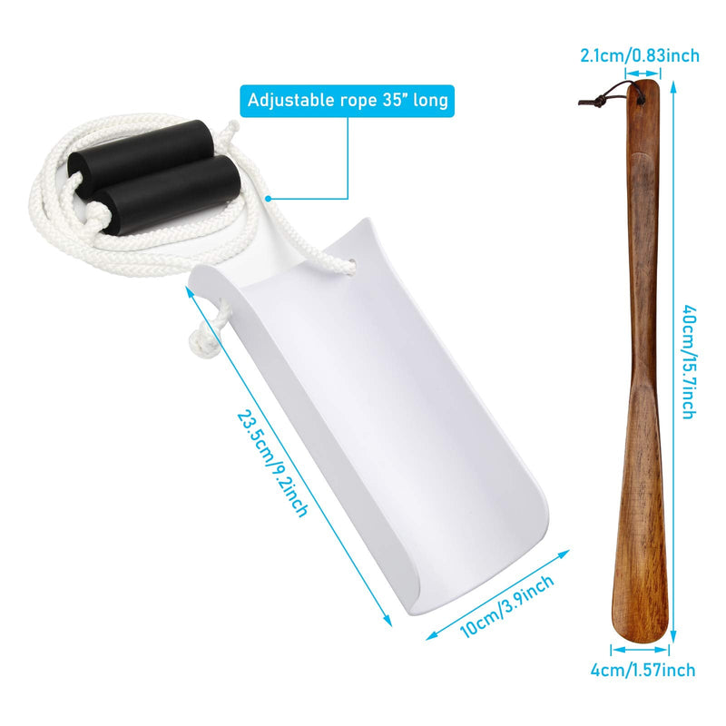 [Australia] - AHIER Sock Aid, Flexible Sock Aid Kit with Shoe Horn, Socks Helper Sock Puller Aid Easy On and Off, Sock Aid Assist with Foam & Shoe Horn Long Handle 