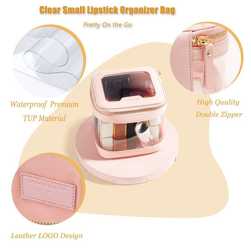 [Australia] - Clear Makeup Bag Small Clear Makeup Box Lipstick Organizer Bag Waterproof Portable Cosmetic Travel Toiletries Bags 