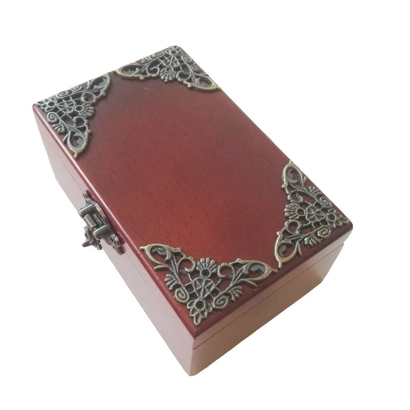 [Australia] - FnLy 18 Note Antique Lace Wind-Up Wooden Musical Box with Gold-Plating Movement,Elfen Lied Music Golden 