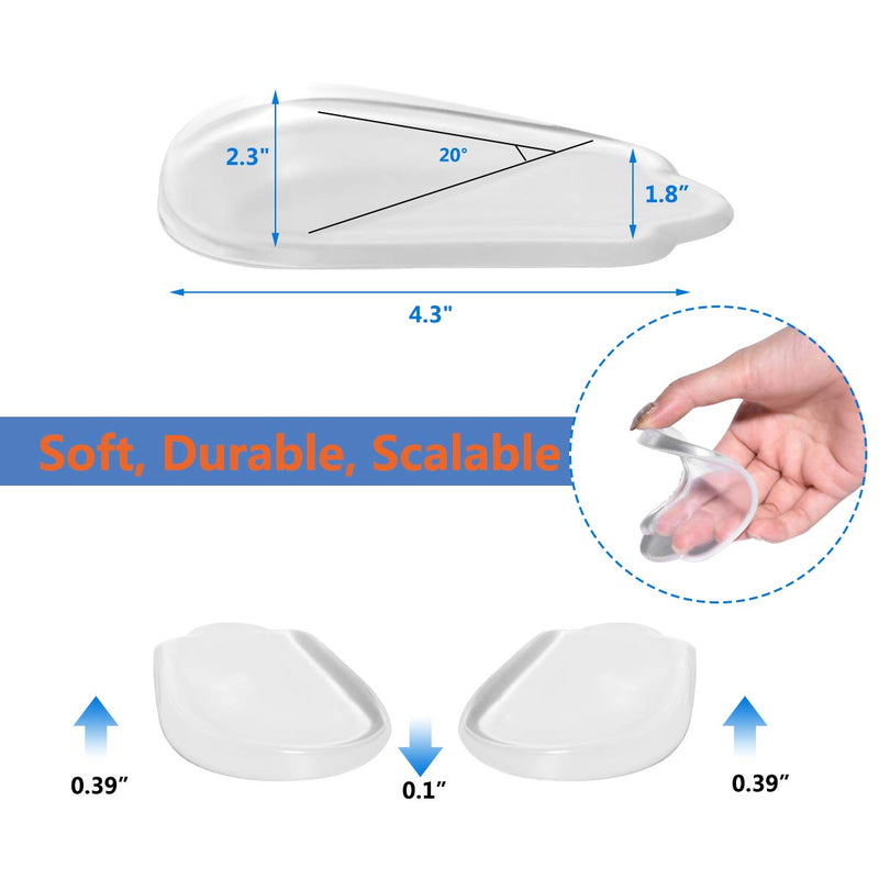 [Australia] - Medial & Lateral Heel Wedge Silicone Insoles, Supination & Pronation Corrective Heel Insoles, Gel Adhesive Shoe Inserts for Foot Alignment, Knock Knee Pain, Bow Legs, O/X Type Leg-3 Pairs 