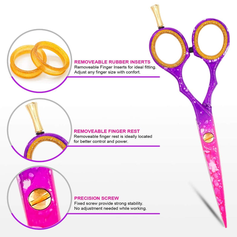 [Australia] - PROWL Hairdressing Scissors Set 5.5" Professional Hair Scissors & Thinning Scissors Kit, Hairdressing Scissors for Men Women Kids Pets Home Salon Barber 