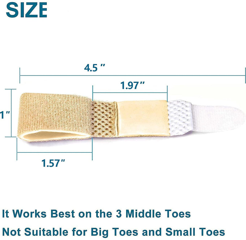 [Australia] - 6 Pcs Hammer Toe Straightener, Hammer Toe Splints, Crooked Toes & Overlapping Toes，Protecting Curved Toes and Hammertoes, Overlapping Toe Protector，Toe Cushioned Bandages for Correcting Hammer Toes 