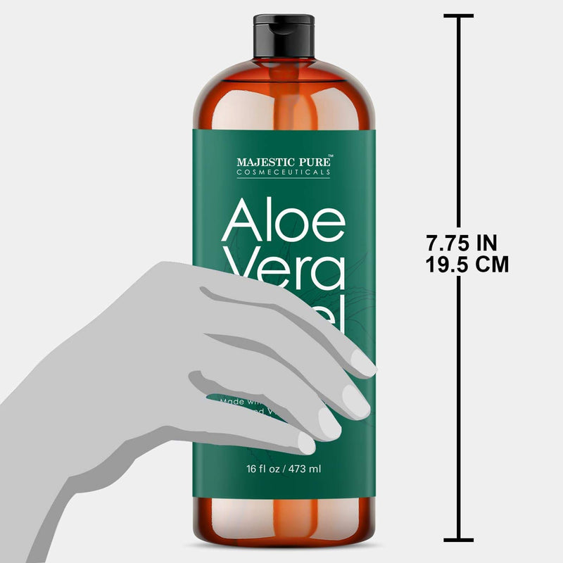 [Australia] - MAJESTIC PURE Aloe Vera Gel and Mist Super Combo - 16 oz Gel and 4 oz Hydra Spray - 100 Percent Pure and Natural Cold Pressed Aloe Vera for Hair Growth, Face, Body and Skin 