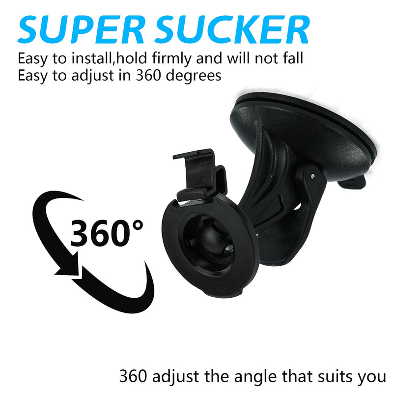 [Australia] - EKIND Car Windscreen Windshield Suction Cup Mount Holder Cradle Compatible for Garmin GPS Nuvi 52(Nuvi 42 42LM 44 44LM 52 52LM 54 55 65 2457LMT 2497LMT 2577LT 2597LM 2597LMT 2558LMTHD 2598LMTHD) Black 
