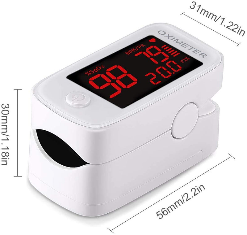[Australia] - Finger Pulse Oximeter with Led Display Blood Oxygen Saturation Monitor for Adult and Child Family Health Care 
