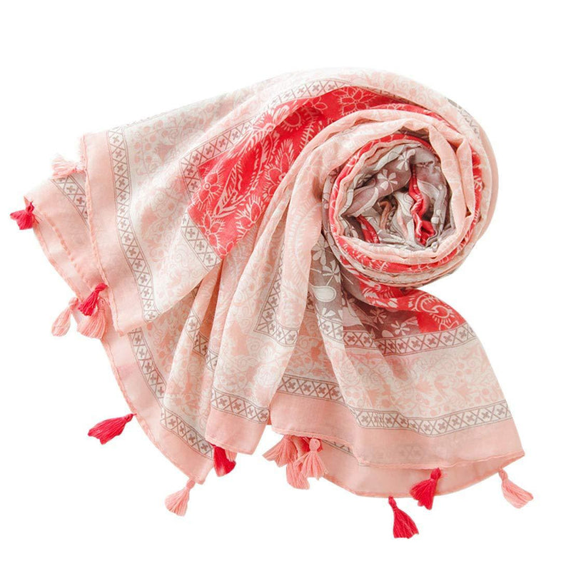 [Australia] - FAIRYGATE Women Scarves Lightweight Fashion Flowers Print Scarf Summer Spring Fall Winter Warm Shawl Wraps Girl Gifts 22229 L 