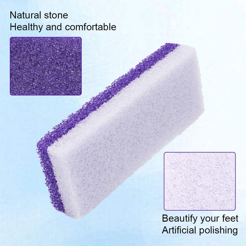 [Australia] - 4 Pack Foot Pumice Stone 2 in 1 Double Side PU Pedicure Stone Dead Hard Skin Callus Scrubber Remover Tool for Smooth Feet and Hands (Purple) Purple 