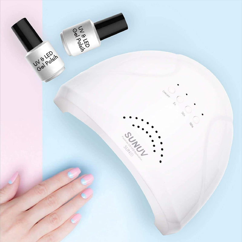 [Australia] - UV LED Nail Lamp, SUNUV Gel Nail Light for Nail Polish 48W UV Dryer with 3 Timers SUNone 