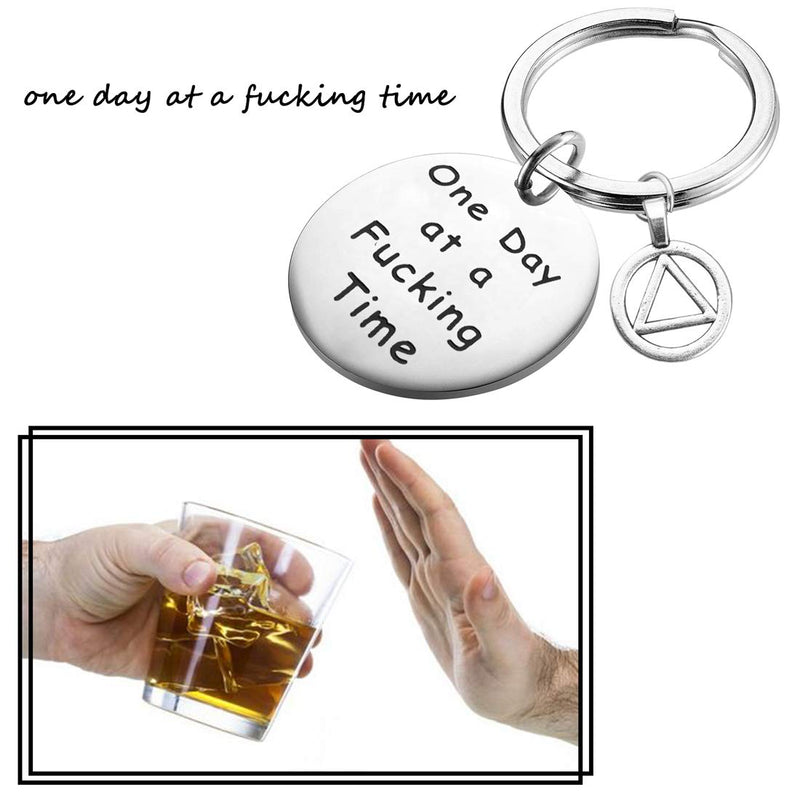 [Australia] - One Day At a Time Sobriety Gift Addiction Recovery Gift AA Gift Sobriety Gift 12 Step Gifts Alcoholics Anonymous AA NA Recovery Sobriety Anniversary Gift One Day At A Fucking Time 