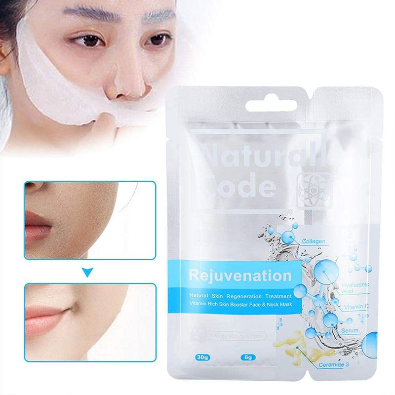 [Australia] - 5pcs Facial Mask, Collagen Nourishing Neck Face Mask Moisturizing Anti-Wrinkle Skin Repair Mask Serum Skin Care Skin Lightening Biological Mask For All Skin Types 