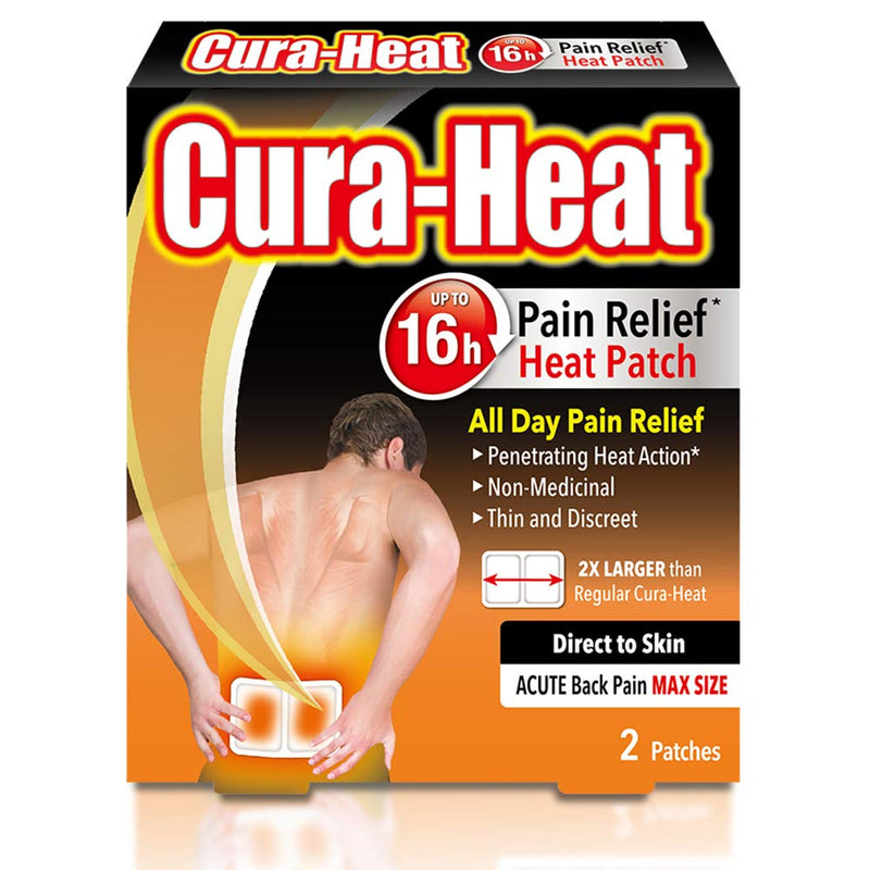 [Australia] - Cura-Heat Back Pain MAX Size Direct-to-Skin, Pack of 2 & Cura-Heat Back and Shoulder Pain 7 Count (Pack of 1) 