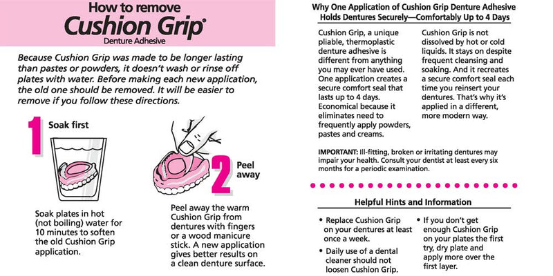 [Australia] - Cushion Grip - A Soft Pliable Thermoplastic Denture Adhesive for Refitting and Tightening 1 Oz (28 Grams) … 
