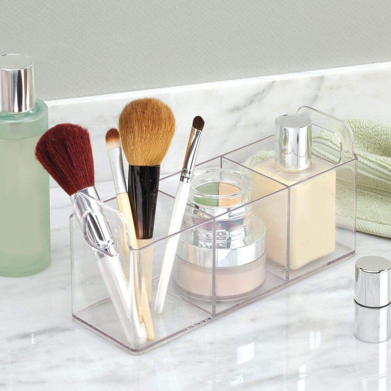 [Australia] - mDesign Cosmetic Vanity Catch-All Organizer to Hold Makeup Products - Pack of 2, Clear 