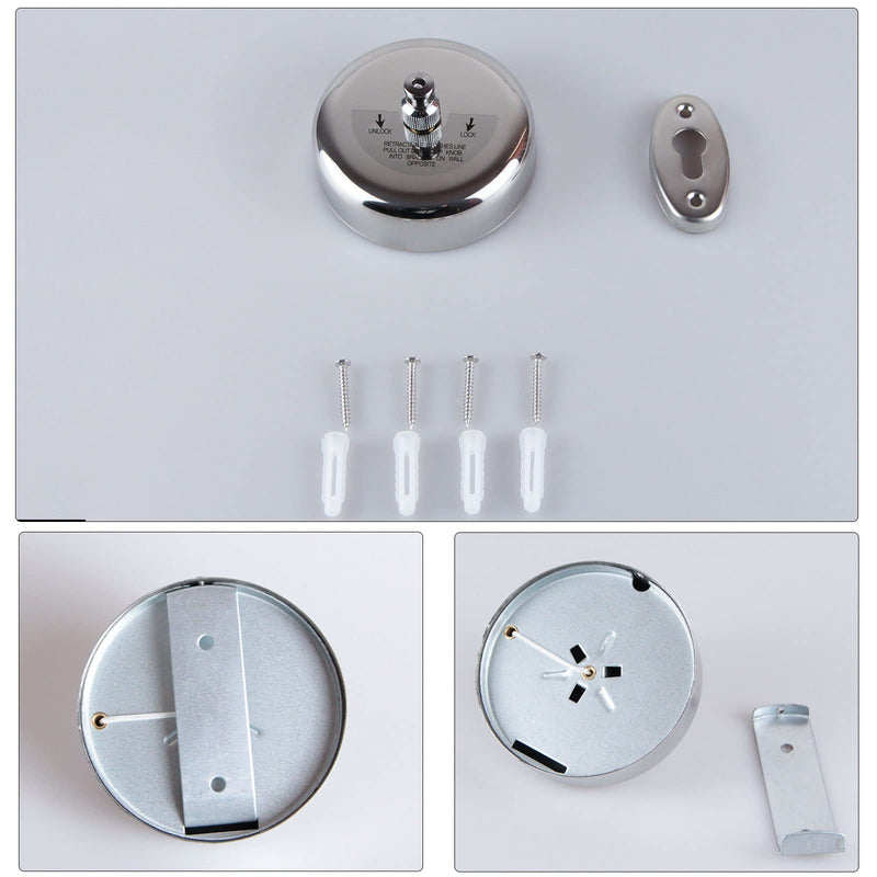 [Australia] - JHHSYU 2 Pcs Retractable Clothesline 304 Stainless Steel Durable with Heavy Duty Adjustable Rope Shower Clothes Line for Outdoor and Indoor 
