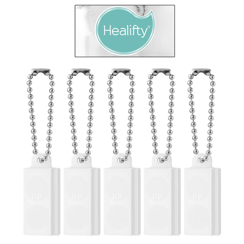 [Australia] - HEALIFTY 5Pcs Hearing Aid Amplifier Storage Box with Plastic Battery Case Box Battery Caddy with Keychain 