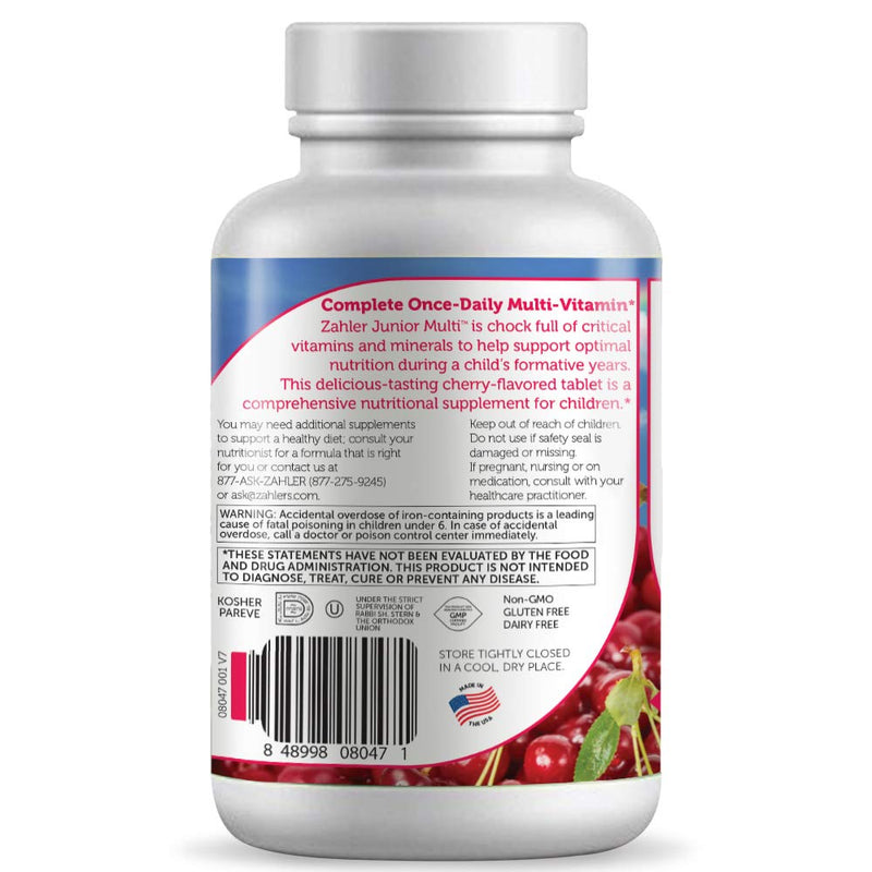 [Australia] - Zahler Junior Multi, Chewable Multivitamin for Kids, Kosher, 90 Chewable Tablets 90 Count (Pack of 1) 