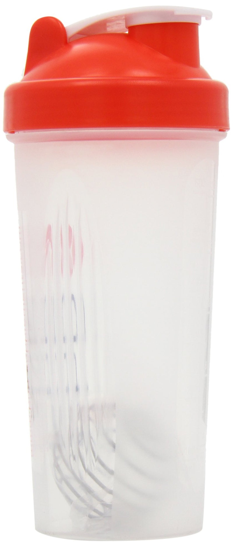[Australia] - PhD Nutrition Mixball Shaker, Shaker for Protein Shakes, Wire Mixball Whisk, Red Non-Drip Screw Lid, Transparent Colour, 600 ml 
