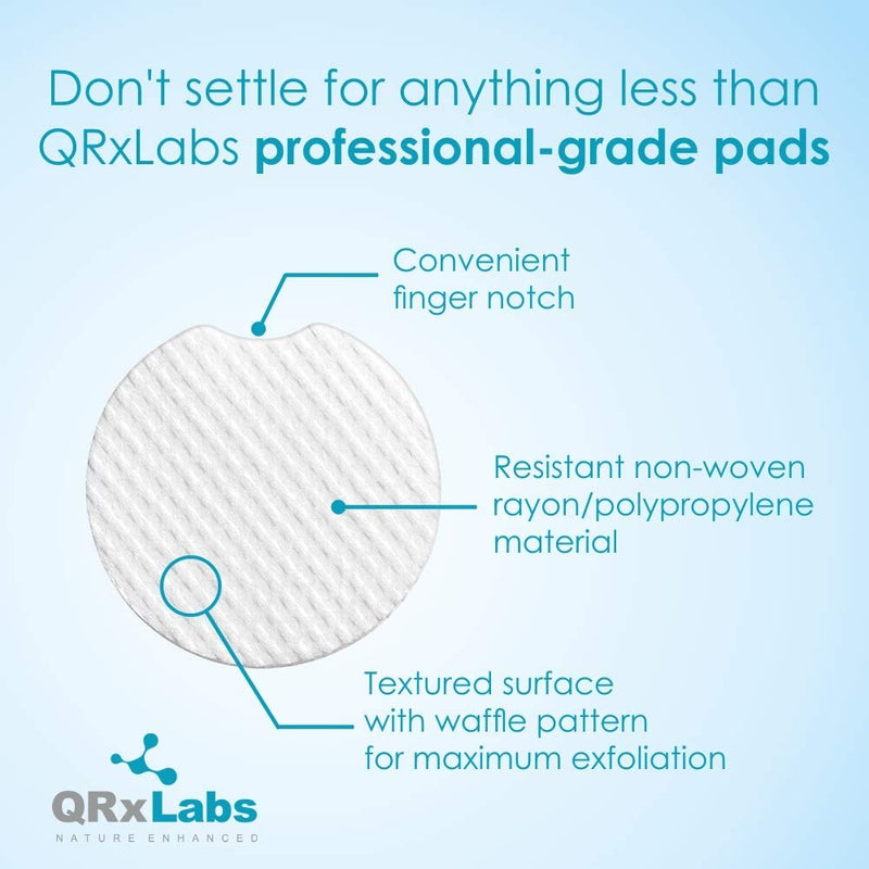 [Australia] - QRxLabs Glycolic Acid 20% Resurfacing Pads With Vitamins B5, C & E, Green Tea, Calendula, Allantoin - Exfoliates Surface Skin And Reduces Fine Lines And Wrinkles 