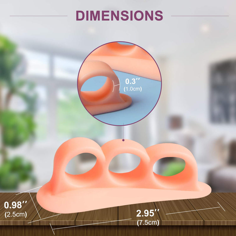 [Australia] - Promifun Gel Toe Separators, 6 Pack of Toe Spacers, Toe Straightener for Men and Women, Bunions, Hammer Toe, Overlapping Toe, Claw Toes, Reduce Foot Pain 
