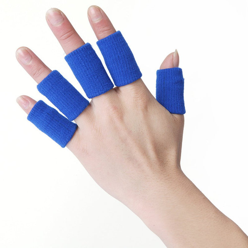 [Australia] - 40PCS Sports Finger Splint Guard Bands Finger Sleeves Thumb Braces Support Elastic Compression Protector Braces for Relieving Pain Calluses Arthritis Knuckle 