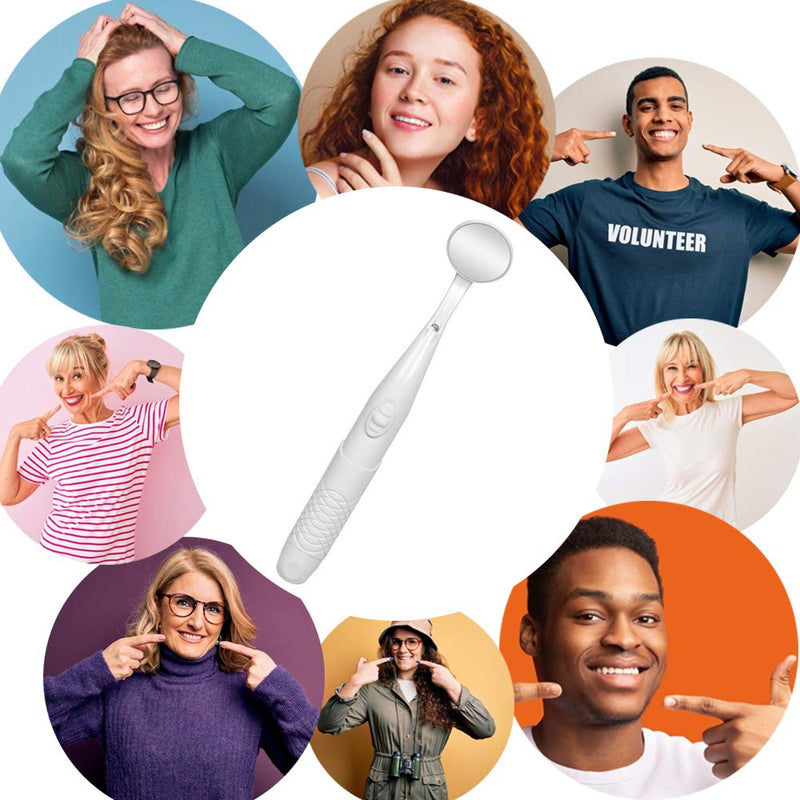 [Australia] - ffresiss Dental Mirror with Light,Teeth Inspection LED Mirror,Anti-Fog Mouth Mirror,Dentist Oral Care Tool 
